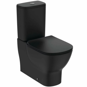 Vas WC pe pardoseala Ideal Standard Tesi Aquablade, negru mat, fara rezervor si capac - Img 2