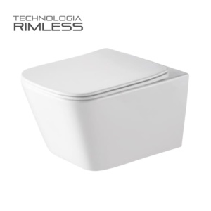 Vas WC PRO IMPERIA Rimless, Suspendat, Ceramica cu capac soft-close inclus, 51 x 34.4 x 34 cm, Alb - Img 4