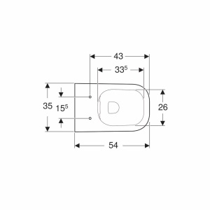 Vas WC suspendat Geberit Selnova Square Rimfree cu spalare verticala - Img 8