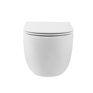 Vas WC suspendat Lake Tornado White, rimless cu capac softclose - Img 7