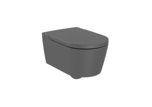 Vas WC suspendat Roca Inspira Round antracit mat 56 x 37 cm