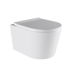 Vas wc suspendat Tornado Elite White, rimless cu capac din duroplast cu softclose