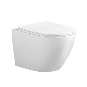 Vas WC suspendat Tornado Flow White rimless cu capac softclose