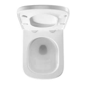 Vas WC suspendat Viva Tornado White, rimless, capac din duroplast cu softclose - Img 5