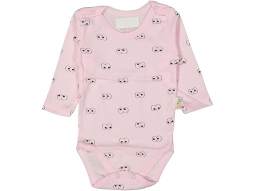 Body Ochisori, Roz, cu Maneca Lunga, 100% Bumbac, Pentru Bebelusi, 1-9 luni