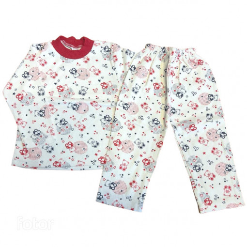 Pijama Ursuleti, Pentru Copii, ,Bumbac 100%, 2 ani