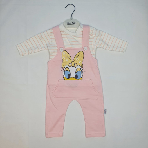Salopeta daisy pentru fetite, Roz, 3-12 luni