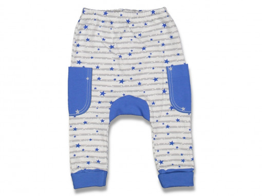 Pantaloni pentru copii cu stelute, Albastru, 9-24 luni