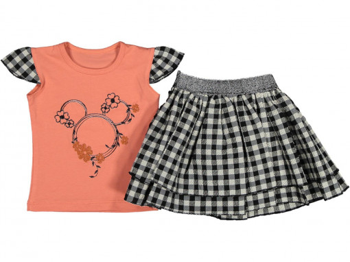 Compleu 2 piese Logo Minnie pentru fetite, Coray