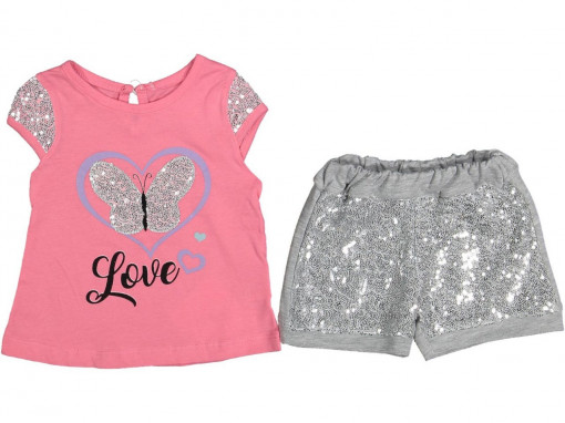 Compleu pentru fetite, love, roz