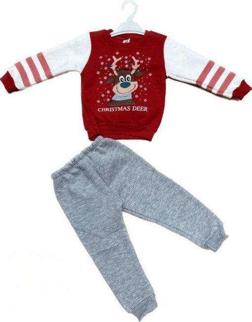Compleu Vatuit, Christmas Deear, 2 Piese, Pentru Copii