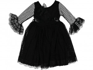 Rochita Neagra Eleganta cu Fundita, Pentru Fetite