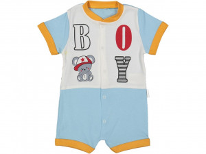 SALOPETA URSULET BOY PENTRU COPII, 100% BUMBAC BLEU