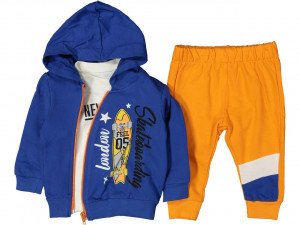 Trening SKATEBOARDING bluza si pantalon, Albastru, 9-24 luni