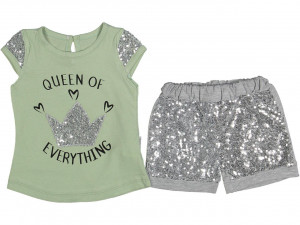 Compleu pentru fetite, queen, verde, 9-24 luni