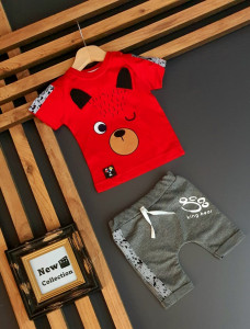 Compleu Rosu, King Bear, Pentru Copii, 9-24 luni
