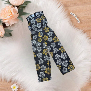 Salopeta Galbena, cu Floricele, Pentru Fetite, 4-10 ani