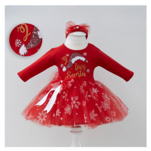 Rochita Christmas, cu Bentita, Pentru Fetite, 3-12 Luni