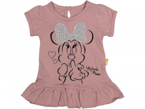 Rochita Minnie, pentru fetite, bej,Bumbac 100%, 9-24 luni