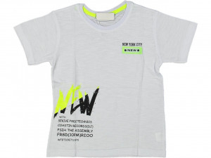 TRICOU NEW YORK PENTRU COPII, 100% BUMBAC ALB