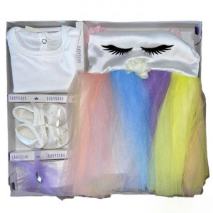 Set Botez, 4 Piese, Unicorn, Pentru Fetite, Multicolor