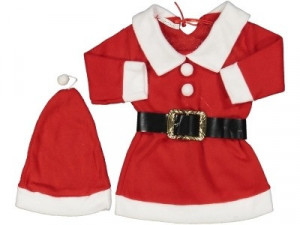 Rochie cu Curelusa, Craciun, Pentru Fetite, Rosie, 1-4 ani