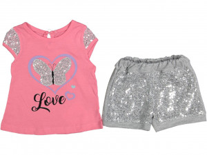 Compleu pentru fetite, love, roz