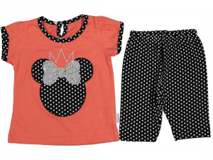 Compleu tricou si pantalon pentru copii, Minnie, rosu, 9-24 luni