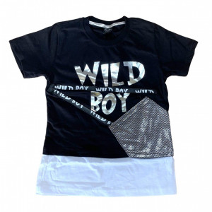 Compleu Wild Boy pentru baietei, 100% Bumbac Negru
