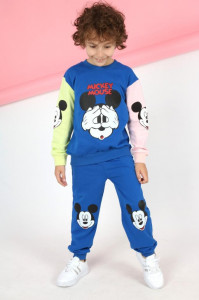 Trening Rosu, Mickey Mouse, 2 Piese, Pentru Baietei, Bumbac 100%, 3-7 ani - Img 2