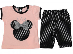 Compleu tricou si pantalon pentru copii, Minnie, roz, 9-24 luni