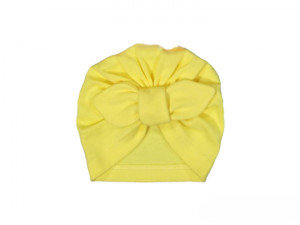 Turban Fundita, Pentru Fetite, 100% Bumbac, Galben