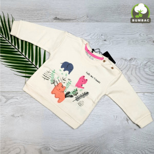 Bluza fetite, Bumbac 100%, unt, 6-24 luni