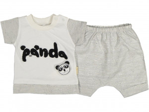 Compleu 2 piese pentru copii, Panda, 3-9 luni