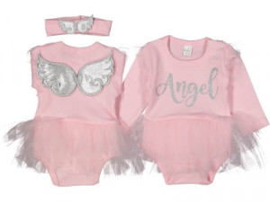 Rochita Body, Angel, cu Bentita, Pentru Fetite, 3-12 luni