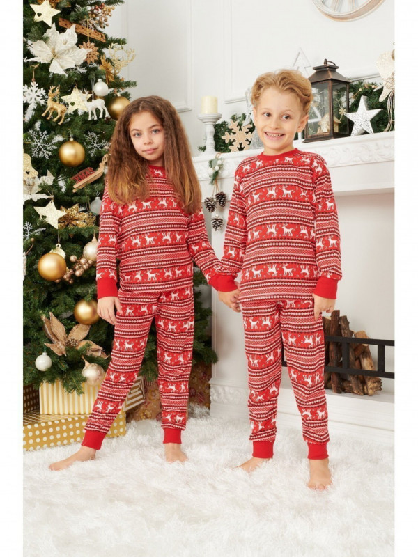 Pijamale de Craciun copii model Comet
