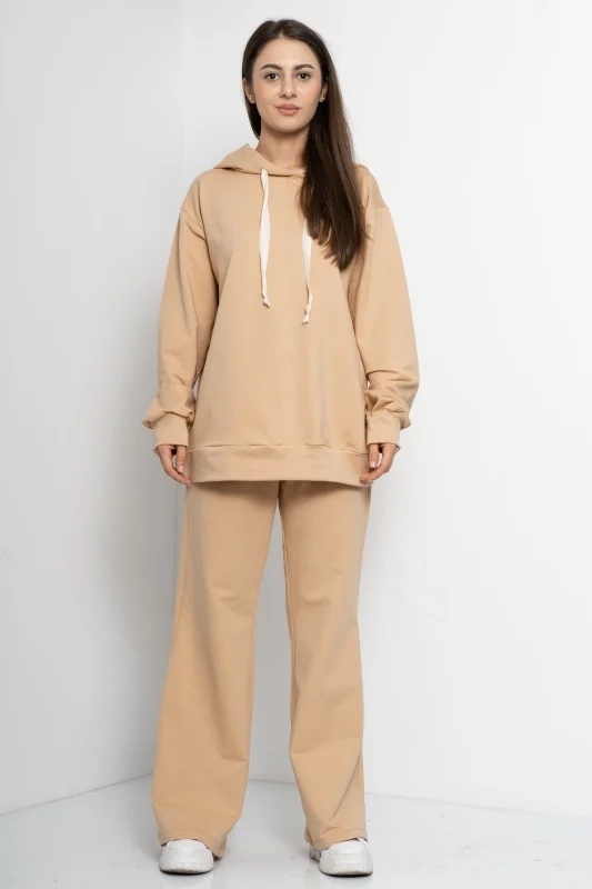 Trening dama COZY CUSTOM Oversize WKND bej Oversize-slim