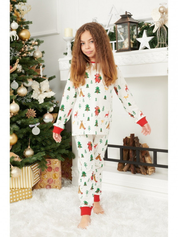 Pijama de Craciun copii model Jolly
