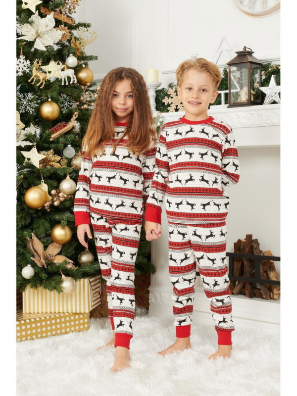 Pijamale de Craciun copii model Dasher