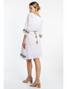 Rochie dama cu model traditional flori rosii - Img 2