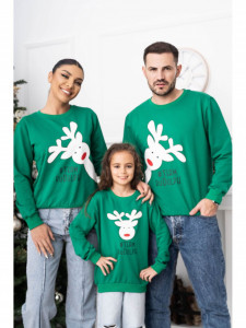 Bluza Dama Verde cu Maneca Lunga bumbac model Rudolf - Img 2