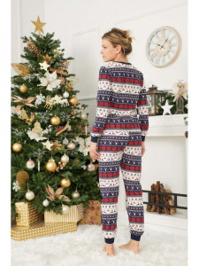 Pijama de Craciun dama model Jingle Navy - Img 4
