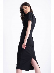 Rochie dama neagra cu umar lasat - Img 6
