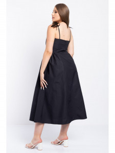 Rochie dama negru cu bretele si fermoar la spate - Img 4