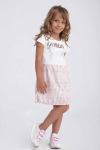 Rochie din bumbac alb Hello Summer - Img 2