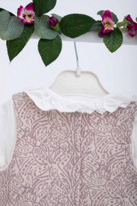 Rochie eleganta tip sarafan cu insertii argintii si bluza alba - Img 3