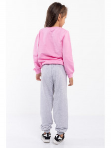 Trening pentru Fetite din Bumbac Roz Deschis Cute Girl - Img 4