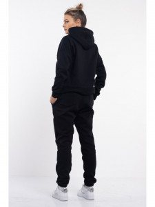 Trening vatuit dama negru oversize cu buzunare la spate - Img 8