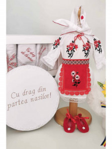 Set fete Daria Rochie cu basma opincute si sort - Img 4