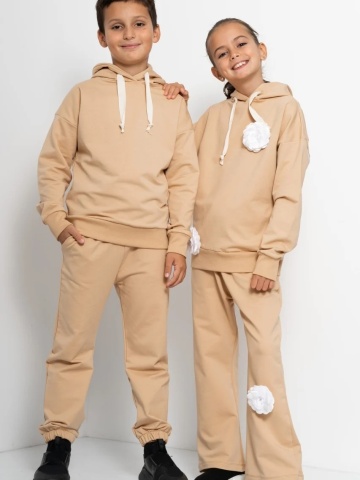 Trening Copii COZY CUSTOM Bej Oversize WKND basic-slim - Img 1